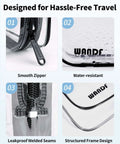 Clear Travel Toiletry Bag Set For Grab And Go TSA 3 1 1 Quart Size with Zipper Pouches Leakproof details and features