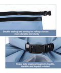 Compact Portable Washing Bag For Camping And Road Trips, Lightweight Manual Hand Wash Sack With Built In Scrub Sleeve, Ditch The Laundromat Hustle And Crush Stains Effortlessly On The Go, showing roll-top closure with buckle.