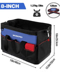 18 Inch Open Top Tool Bag With Waterproof Molded Base, 20 Pockets, Adjustable Shoulder Strap, Built Tough With 840D and 600D Oxford Cloth