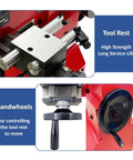 Brake Drum And Disc Lathe For Small And Medium Vehicles With Variable Frequency Speed Control 110V 1100W tool rest and handwheels