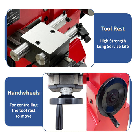 Dual Spindle Brake Drum And Disc Lathe For Small And Medium Vehicles, Pro Grade Repair Machine With Bidirectional Automatic Cutting, 1.1KW, 110V, Adjustable RPM Options 30, 52 And 85, Hub Plate Repair Tool