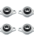 KFL001 flanged pillow block bearing, 12 mm bore, zinc alloy, self-aligning, 4-pack