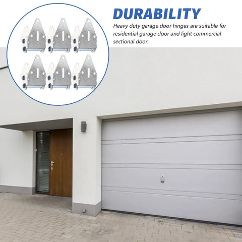6 Pack Heavy Duty Garage Door Hinges Replacement Kit For Residential And Light Commercial Sectional Doors Durable Steel Hardware Built To Last And Easy To Install, six hinges on sectional garage door