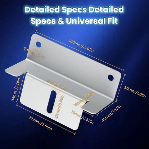 8 Piece Heavy Duty Z Brackets Solar Panel Mounting Kit Features Rust Proof Stainless Steel Hardware And Anodized Aluminum Frame specifications close-up view