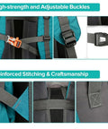 Detailed view of buckles and stitching on 70L Hiking And Camping Backpack For Outdoor Adventures With Water Resistant Ripstop Fabric