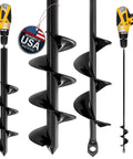 K-Brands two-pack garden auger bits set, 1.6x16 and 3.5x16, spiral steel for planting bulbs, 3/8 in hex drive.