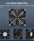 Low noise 4500 RPM fan from Smoke Exhaust Kit For Laser Engraver And 3D Printer Enclosure With Vent Pipe.