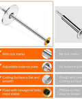 Inside PVC Pipe Cutter Kit With 7 Inch Depth Gauge Adjustable Cutting Tool For Narrow Spaces showing tick marks and smooth surface.