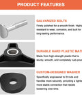 Four Pack Lawn Mower Handle Knobs And Bolts Kit features include galvanized bolt, durable plastic knob, and custom washer.