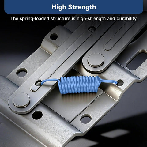 Close-up of Tip Out Tray Hinges For Sink Front Cabinets Space Saver, 1 Pair, Steel Nickel Plated, showing spring-loaded detail.