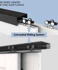 Heavy-Duty Bypass Door Track Hardware For Aluminum Sliding Doors, 48 Inch Four Foot Rail Set, Concealed Sliding Track