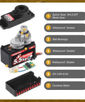 5.5Kg Waterproof High Torque Digital Micro Servo Coreless Motor For 1 24 RC Crawlers Upgrade Axial SCX24 gear details