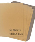 Bulk 50 Pack Corrugated Cardboard Sheets 8.5 By 11 Inches 1.7mm Thick Flat Cardboard Paper for crafts packing mailing and shipping