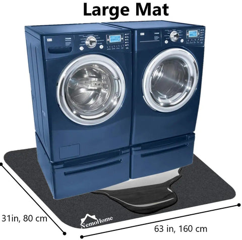 Absorbent Refrigerator Floor Mat 30 X 63 Inches With PVC Backing under washing machines, spill-proof for hard floors or tile.