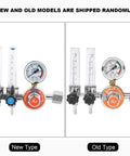 Argon Pressure Regulator With Double Tube Design For TIG And MIG Welding Equipment, G5/8 Female Thread, New and Old Models