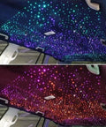 Dual Color 32W Twinkle Starlight Headliner Light For Car Interior With 1100 Pcs 13.1 Ft RGBW Fiber Optic Star Lights App Remote Control Music Sync Dope Vibe For Home Or Party Decor