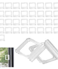 35 Pack Window Screen Pull Tabs In Frosted Clear With Universal Spline Grooves for easy window screen handling and repair.