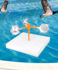Floating Reflective Windmill Bird Deterrent For Pools And Backyards No Drama Quick And Humane Visual Solution That Spins To Deter Ducks, Birds, And Crows on pool water