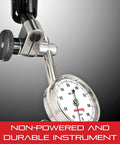 Pro Grade Magnetic Base Indicator Holder Snug With Dual 0.25 Inch Holes For Precision Measurements, Silver Finish, 657S