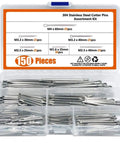 Stainless Steel U Shape Cotter Pins Set For Trailer Hitch And More 304 Grade R Clip Style Assortment Kit Three Boxes
