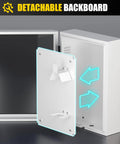 Heavy Duty Wall Mount EV Charger Cover For Outside Straight Up Weatherproof Electric Vehicle Charging Station Shell open showing detachable backboard.