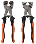 2 Piece Glass Tile Nippers Set with Wheeled Mosaic Nipper and Ceramic Tile Nipper for Cutting Glass, Ceramics, Tiles, Metal