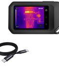 DirectSync 100W PD USB-C to USB-C Cable 3Ft Braided built for fast charge and quick data sync with FLIR C5, jet black