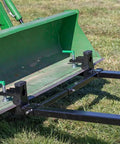 Light-Duty Fork Stabilizer Bar for 3 by 2 Inch Clamp-On Forks, Adjustable 19.5 to 36 Inches on a tractor bucket for preventing spread