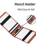 PU Leather Golf Scorecard Holder With Two Score Cards Yardage Book Cover Elastic Band For Scorecard And Pencil Water Resistant Brown 7.08 By 4.33 Inches Fits Most Standard Golf Scorecards And Yardage Books No Frills, open with pencil
