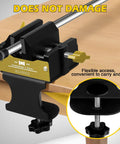 Beast Golf Club Regripping Kit 2.0 With Quick Release Vise Clamp No Drill Fits 6 To 28mm Shafts in use on table edge