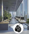 Four Piece Black Nylon Swivel Twin Wheel Stem Casters Hard As Nails Top Shelf Replacement Furniture Rolls Built Tough For Cabinets Shelves Chairs Easy Install Two Inch Diameter Smooth Glide Workhorse in modern office setting.