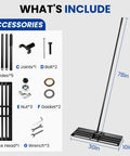 Leveling Rake For Lawn And Golf Course Yard Work With Carbon Steel 30 By 10 Inch Head And 78 Inch Adjustable Handle parts list