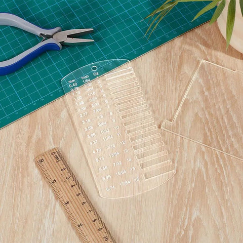 Acrylic Leather Thickness Gauge Tool For Quick Handy Measurements Of Metal Plate Thickness And Wire Diameter Easy Read