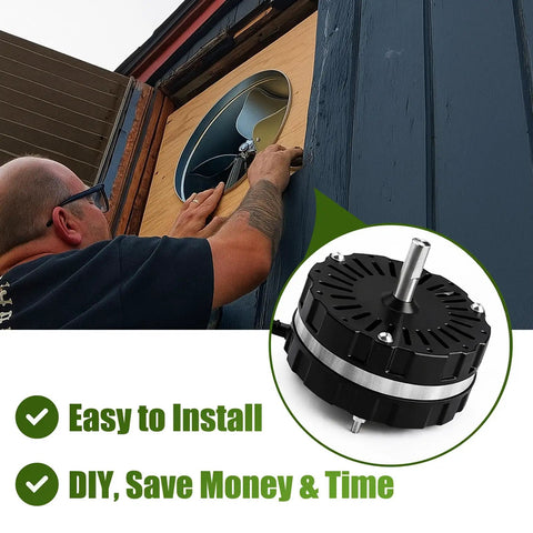 Attic Fan Replacement Motor Kit For Lomanco 2000 Power Vent Black installation