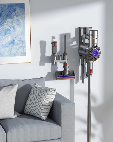 Quick Release Wand Extension Tube For V11 V10 V8 V7 Cordless Vacuums Replacement Part displayed next to mounted Dyson