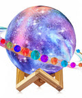Moon Lamp Galaxy Night Light 3D Printed LED Moon Light With Stand 16 Color Options Remote And Touch Control USB Rechargeable