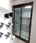 Double Sliding Barn Door Track System With 29 Feet Of Heavy Duty Aluminum Rail and Hella Smooth Roller Wheels for zero noise gliding.