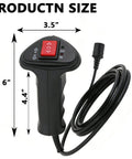 3 Pin Male Plug Electric Winch Remote Controller With 11.48 Foot Connector Cable Easy Install Plug And Play For Atv Utv Off Road Vehicle Black Housing Durable Plastic Build Reliable Performance measuring 6 inches tall and 3.5 inches wide.