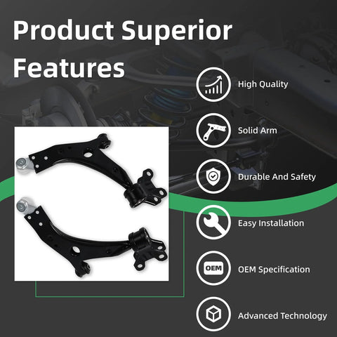 Ford Escape Front Lower Control Arm With Ball Joint 2 Piece Set for Driver and Passenger Side Fits 2013 through 2019