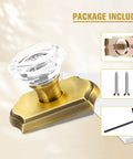 Snag This Crisp Pair Of Clear Glass Dummy Door Knobs In Classic Antique Bronze with installation kit and screws.