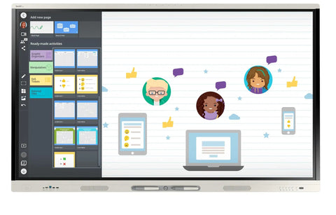 27 Inch Interactive Display Smart Touchscreen For Classrooms Featuring Wireless Casting Dual Audio And Sturdy Frame, displaying digital lesson activities.
