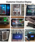 Collage of DIY outdoor electronics using IP67 Waterproof ABS Black Junction Box Enclosure with Clear Cover, various project setups