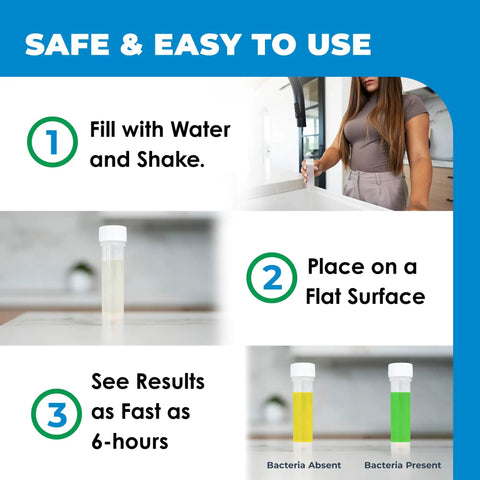 DIY Bacteria In Water Test Kit For Home Use With Results In About 6 Hours Detects 50 Coliform Species EPA Lab Certified