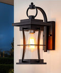 Matte Black Outdoor Wall Light Fixture For Patio And Front Porch Built To Last, Waterproof Exterior Lanterns for Evening Use
