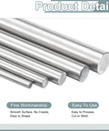304 Stainless Steel Rods From Uxcell 15mm Diameter 305mm Length Solid Round Lathe Bar Stock For Model Planes Cars Ships DIY Crafts Metalworking Durable 304 Stainless Steel Rod in a set showing various diameters.