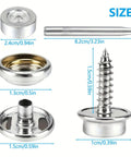 Marine Grade 60 Piece Three Eighths Inch Metal Snap Button Kit With Tools For Boat Covers Awnings And Upholstery