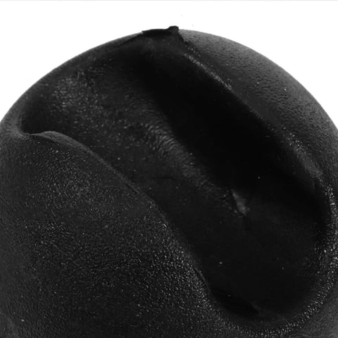 Close-up of black rubber foot from 12 Piece Set Hairpin Table Leg Caps Rubber Feet For Furniture Easy Clip On Install Wear Resistant PVC Hemispherical Floor Protectors For Homes And Offices