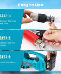 Diesel Transfer Pump Kit Cordless 12 GPM Battery Powered With Auto Stop Nozzle 4Ah Battery Two Hoses And Filter On The Go Fueling For Diesel Kerosene Farm Boat Home, setup steps