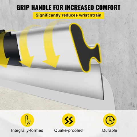 Pro Grade Drywall Skimming Blade Set grip handle design for increased comfort with durable and quake-proof features.
