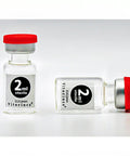 Two 2 ml sterile glass vials with red caps; one upright and one on its side, label reads 2 ml sterile (Vitorinca)